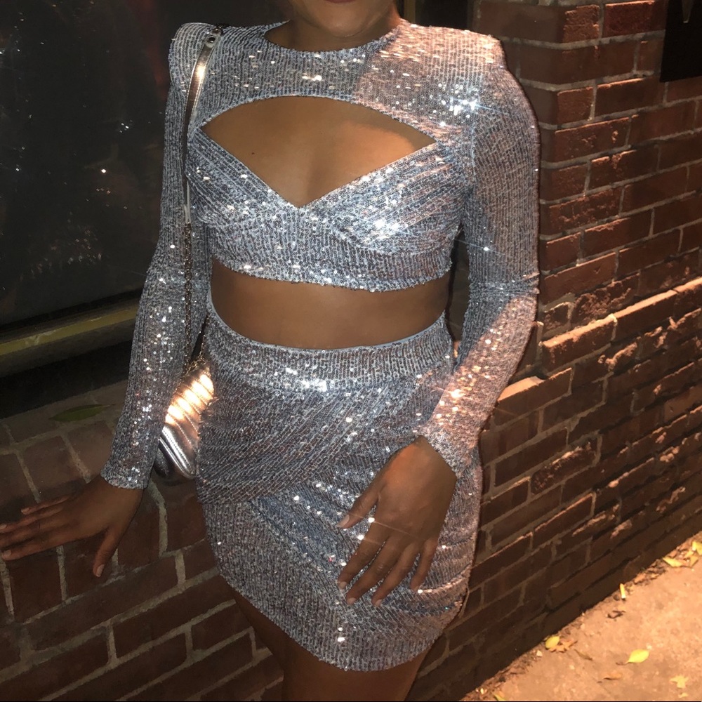 Sequin Skirt Set - image 2